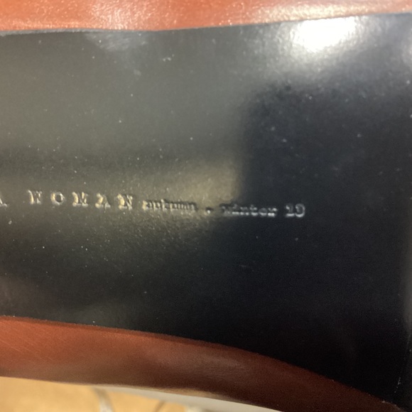 NEW ZARA WOMAN BROWN LEATHER PLATFORM PUMPS SZ 39 - Picture 11 of 13